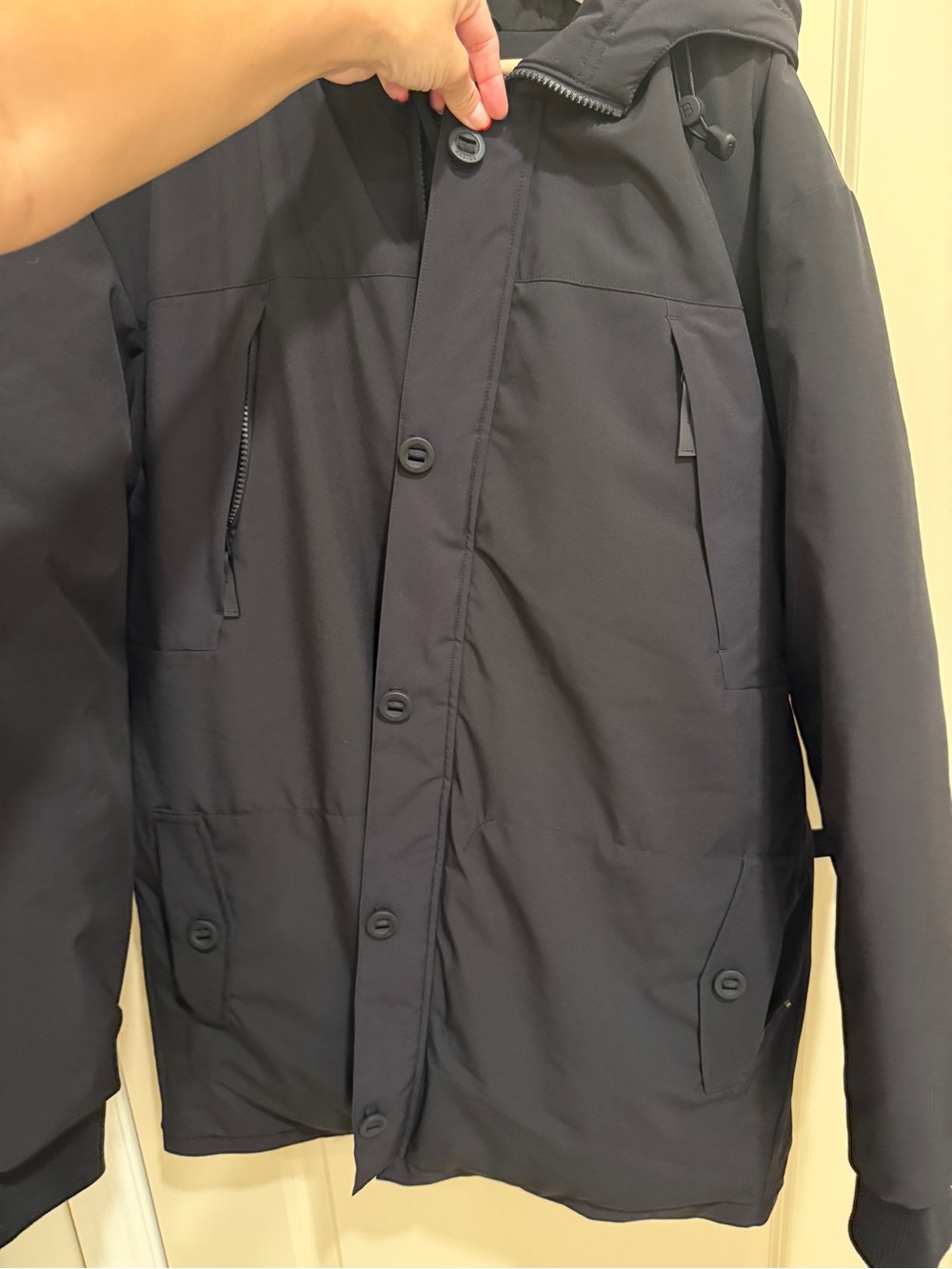 BYLT Basics Men's Large Black Hooded Parka Coat - Picture 6 of 16
